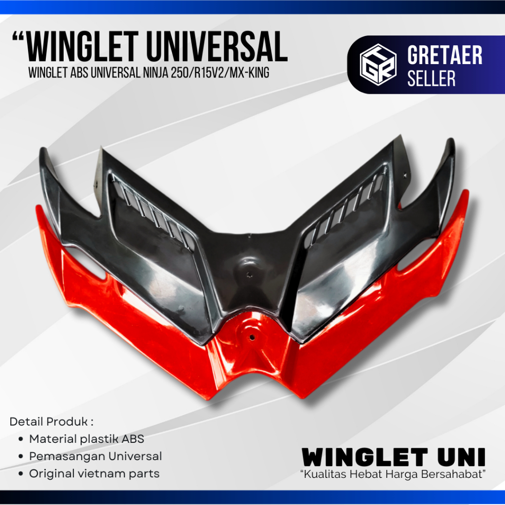 Jual WINGLET R15 V2 OLD WINGLET NINJA250 KARBU FI RR NEW PLASTIK BUKAN ...