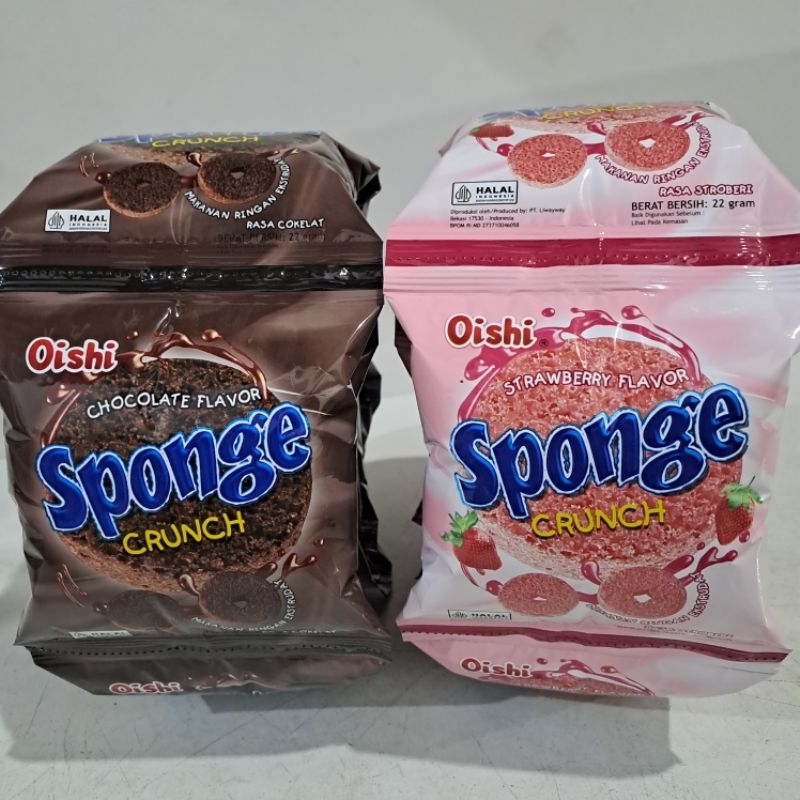 Jual Oishi Sponge Renceng berat 9 gr isi 10 pc | Shopee Indonesia