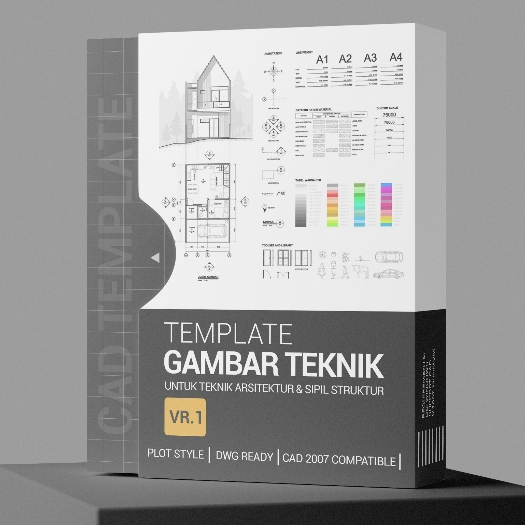 Template CAD untuk Gambar Teknik Arsitektur dan Teknik Sipil V1.0, V2.0, V3.0