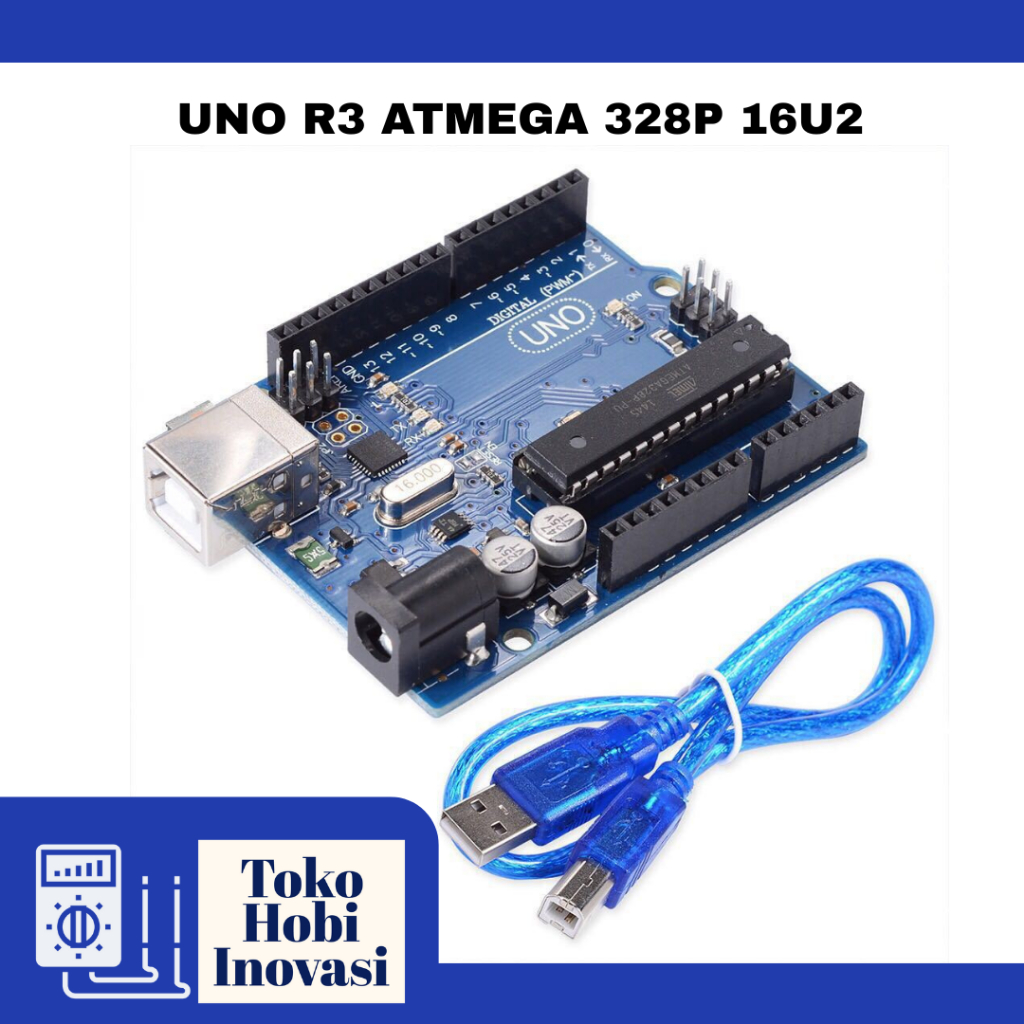 Jual UNO R3-ARDUINO UNO ATMEGA328P DIP 16U2 VERSION | Shopee Indonesia