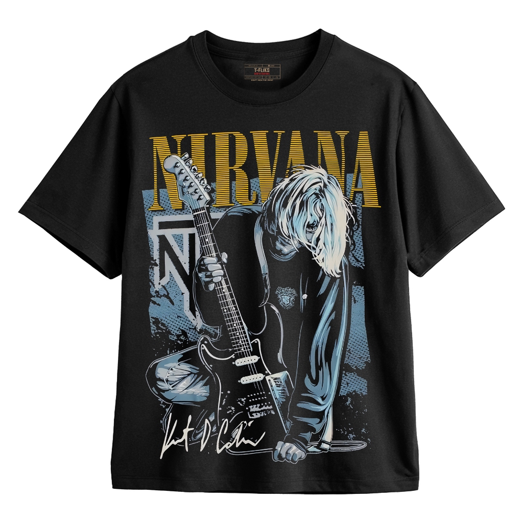 Jual NIRVANA KURT COBAIN KAOS BAND TSHIRT OVERSIZE UNISEX HITAM ...