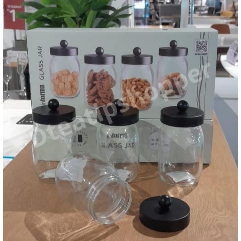 Jual informa toples kaca isi 4 500ml | Shopee Indonesia