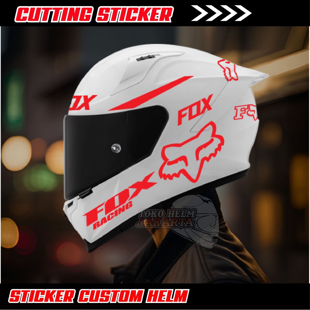 Jual Sticker Helm Fox/ Sticker cutting helmet | Shopee Indonesia