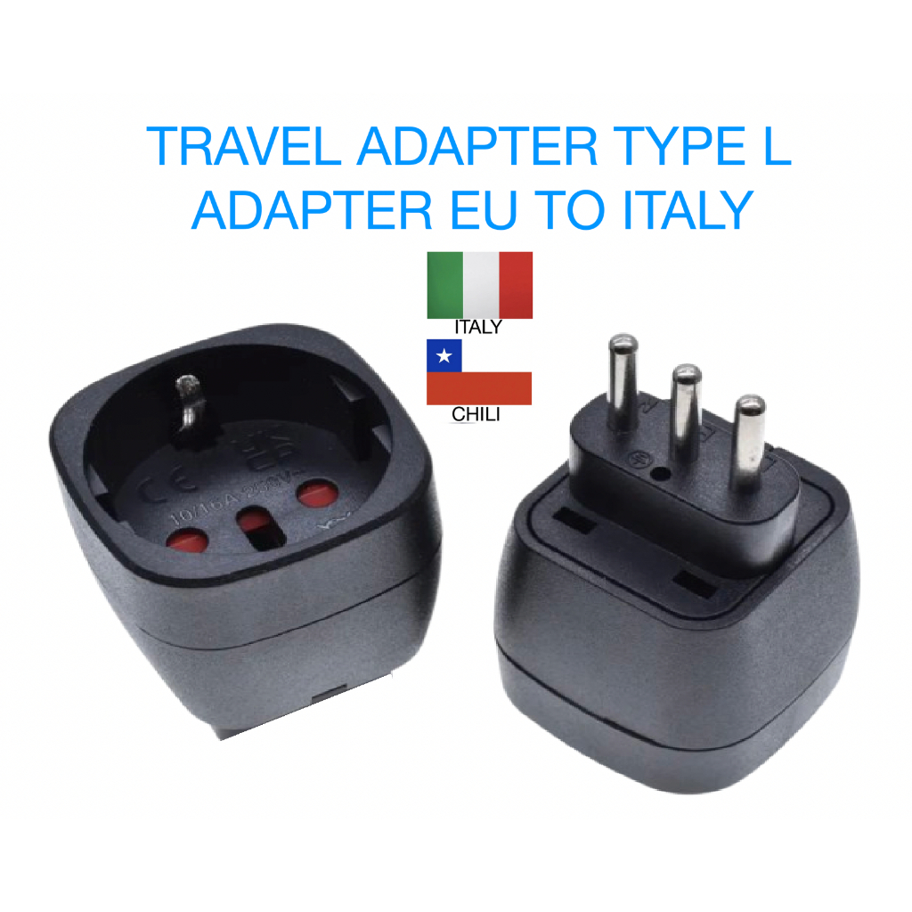 Jual Eu to Italy Plug Adapter Standard Socket Travel Converter Italy ...