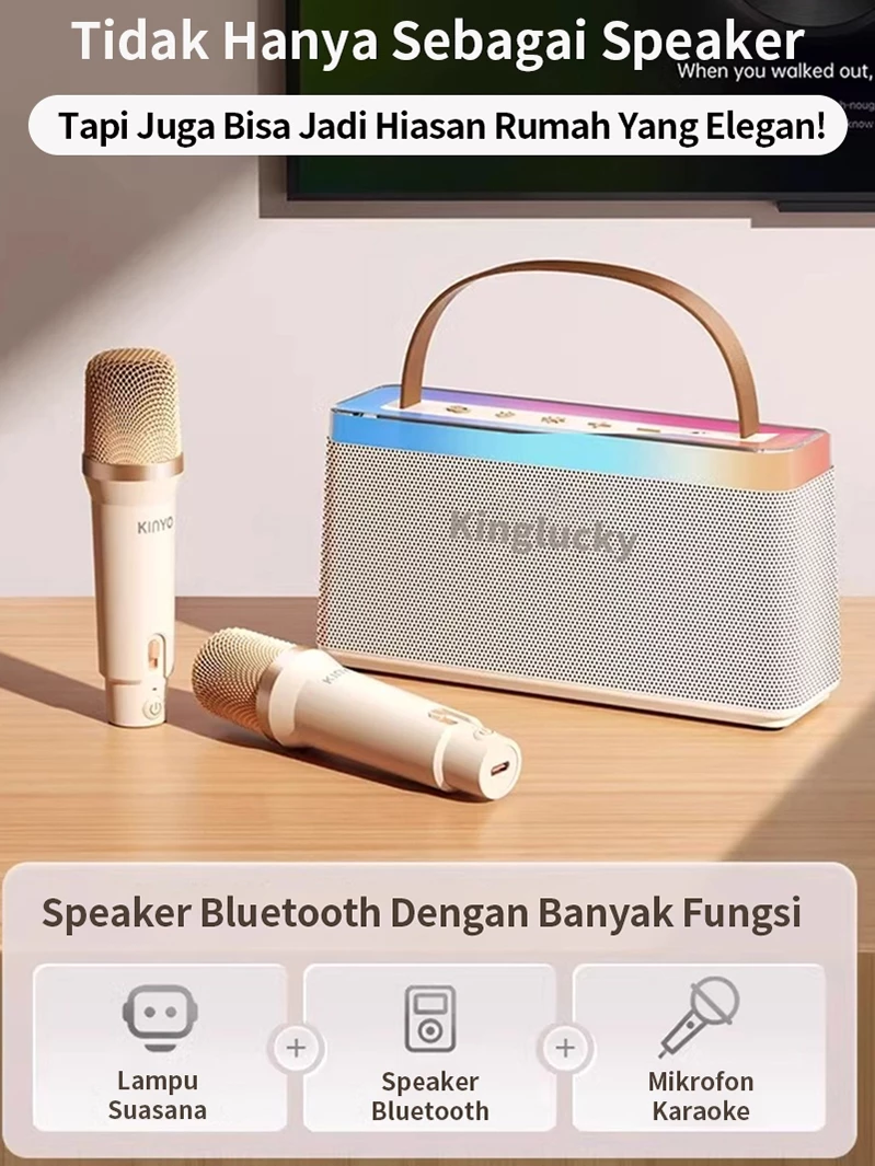 Kinglucky c10 bluetooth speaker karaoke portable 2mic bluetooth 5.3 | speaker microphone