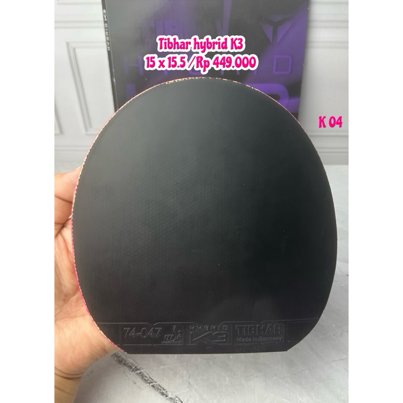 Revêtement De Ping-pong Tibhar Hybrid K3 FX - Noir, épaisseur 2,0 Mm, Effet Et Contrôle - 4