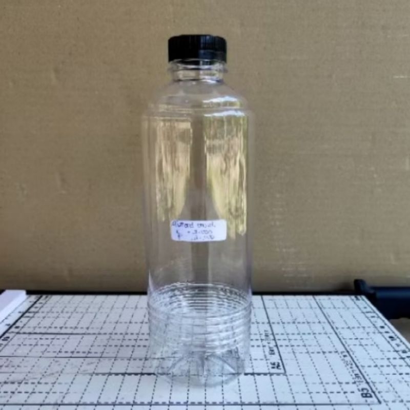 Jual Botol Almond 500ml / botol plastik 500ml / botol motif garis ...