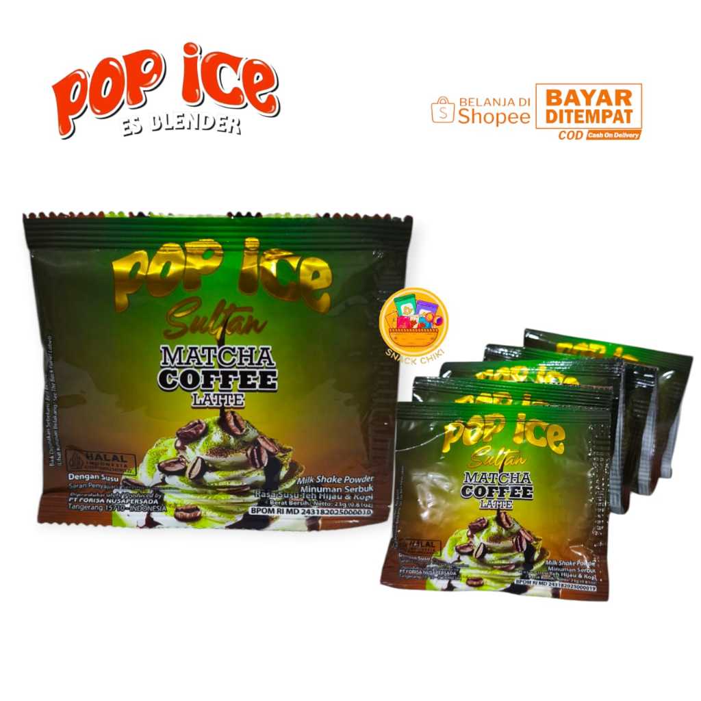Jual POP ICE SULTAN RASA MATCHA COFFEE LATTE 1 RENCENG 10 PCS | Shopee ...