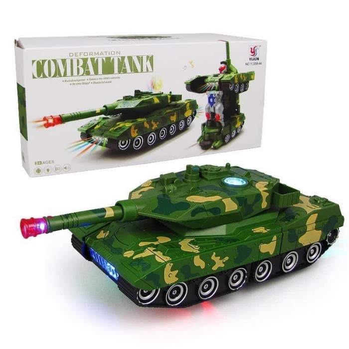 Jual MAINAN ANAK TANK JADI ROBOT | DEFORMATION COMBAT TANK 2IN1 SOUND ...