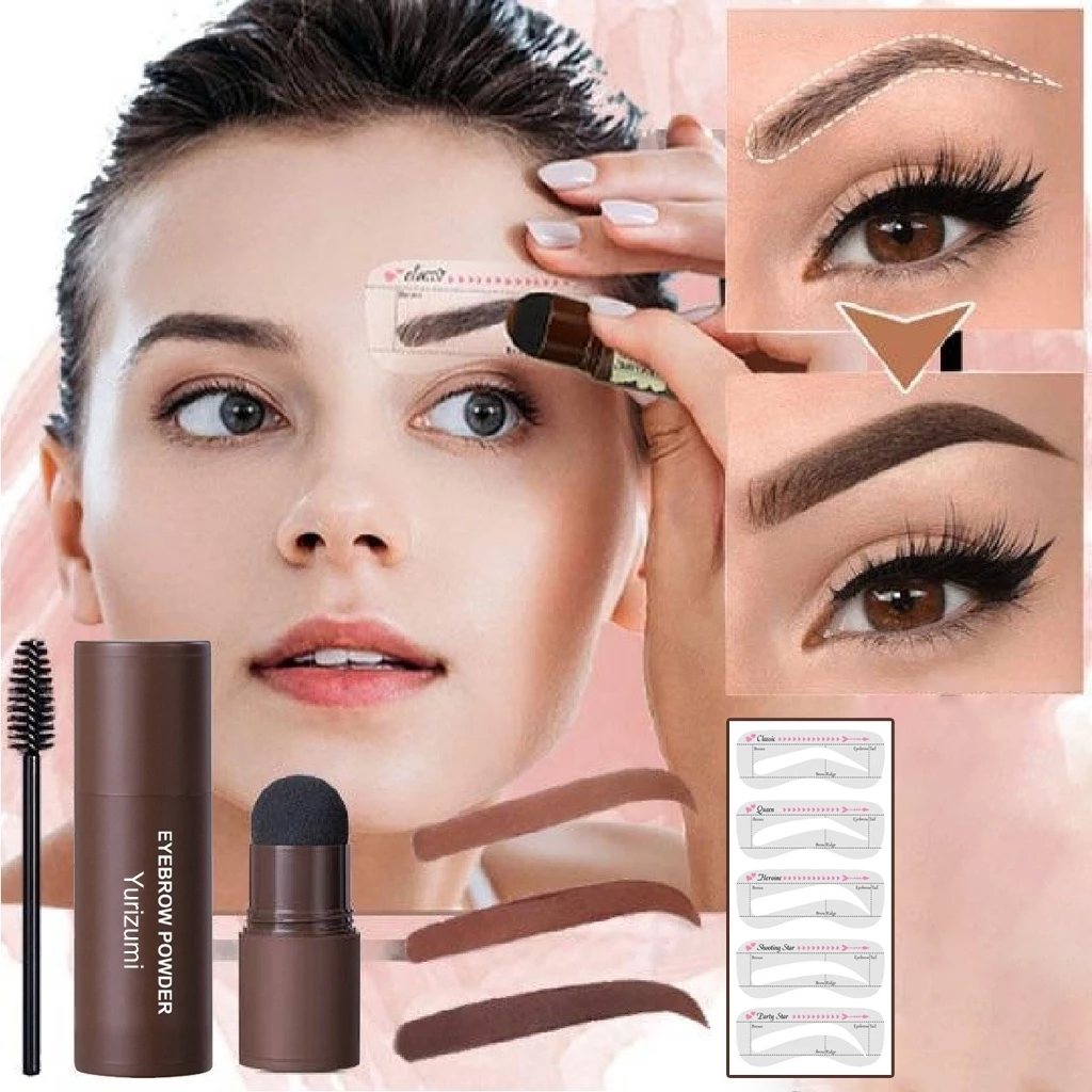 Eyebrow Stamp Powder Instan / Pensil Alis Eyebrow Tahan Lama Dan Tahan Air FREE Cetakan Alis | AutoStock
