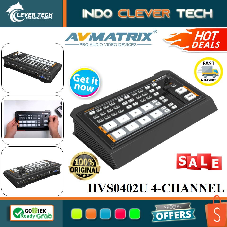 AVMATRIX HVS0402U – Mixer Video Streaming 4 Canali HDMI Con Multiview E Audio - Foto 3