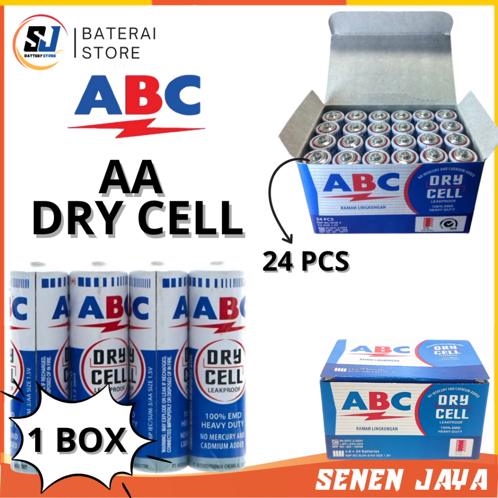 Jual MURAH !! 1 BOX BATERAI ABC BIRU AA/ BATTERY ABC BIRU A2 CUCI ...