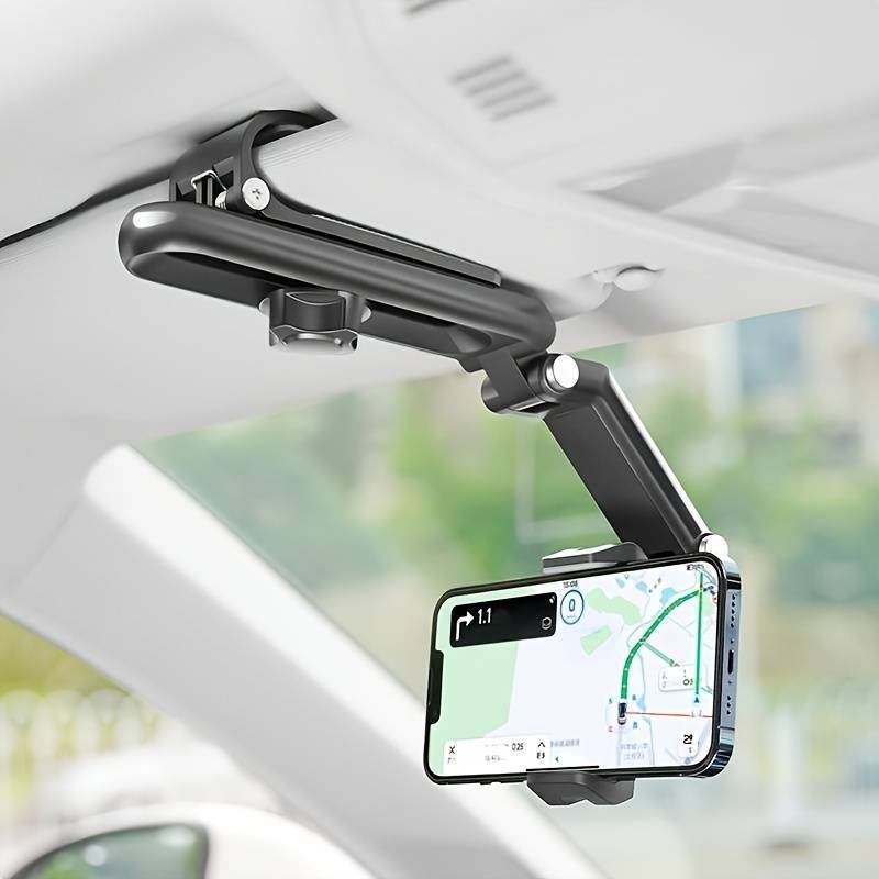 METALIVE Car Sun Visor Mobile Phone Holder Rotatable 360° Dudukan Ponsel Multi-fungsi Untuk Mobil