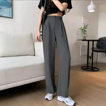 FEFE Celana Highwaist Loose Pants Trousers Celana Wanita Anti Kusut Kulot JUMBO Polyester