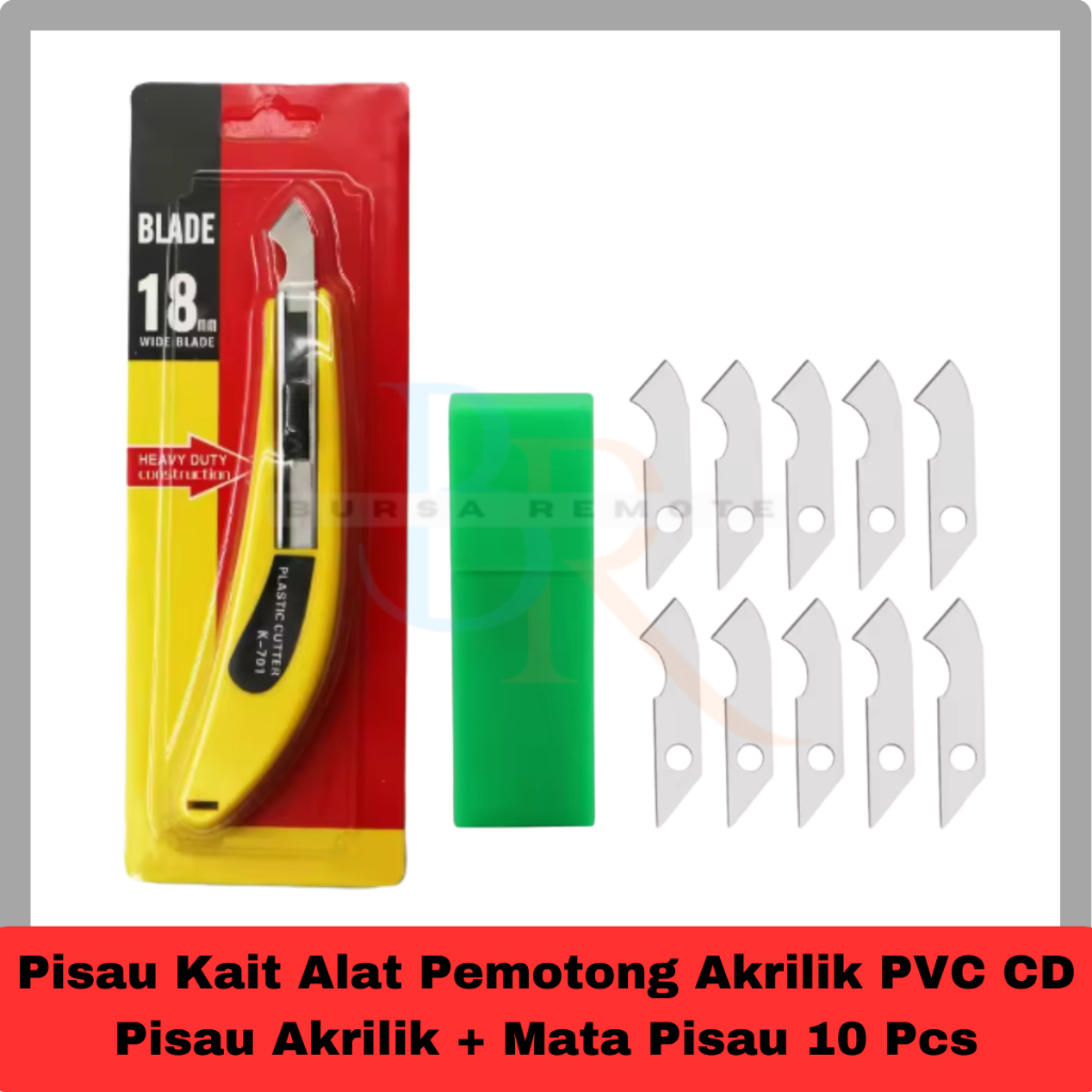 Jual Pisau Kait Alat Pemotong Akrilik PVC CD Pisau Akrilik + Mata Pisau ...