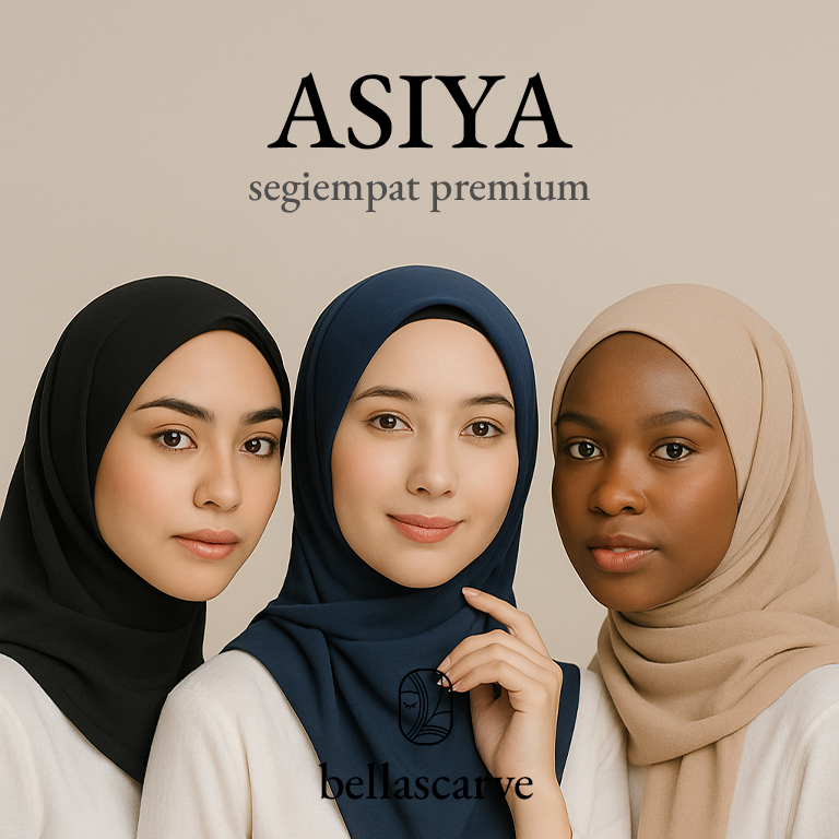 Bella Scarve | ASIYA | Segi Empat Premium Hijab ( Polycotton )