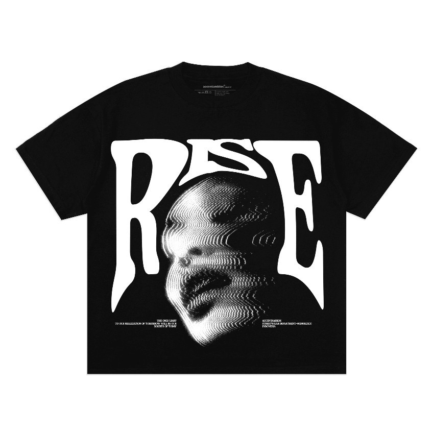 Bosgo Rise Mode Korea kaos pria wanita T-shirt baju oversize t shirt distro