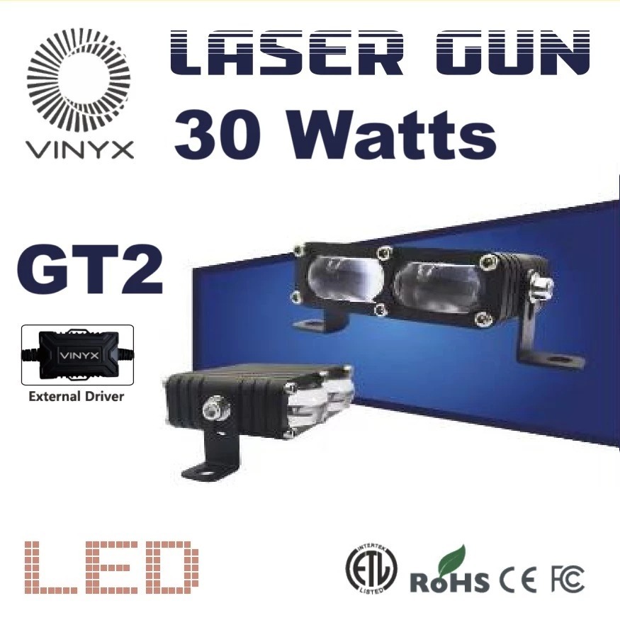 Jual Lampu Tembak Vinyx GT2 Sorot 2 Mata LED Laser Gun Slim Gepeng D3 ...