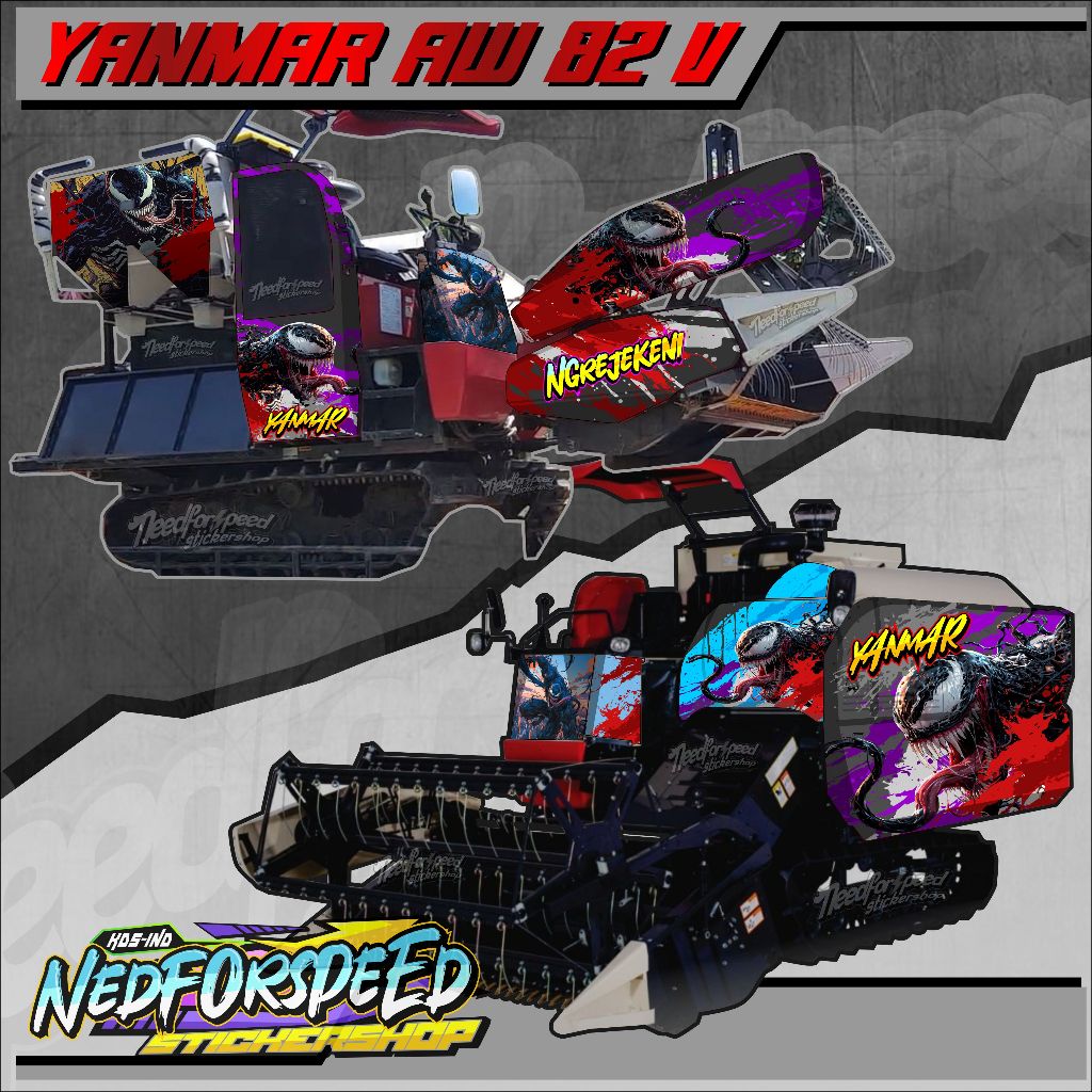 Jual STICKER DECAL COMBINE YANMAR FULL BODY CUSTOM | Shopee Indonesia