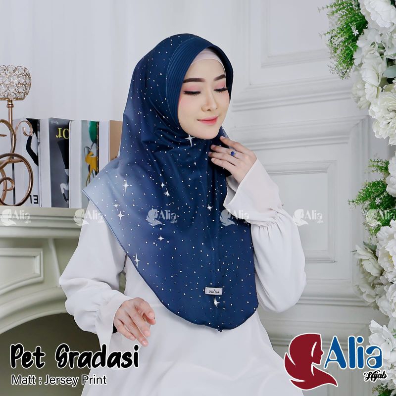 Hijab bergo pet Jersey printing gradasi by Aliya