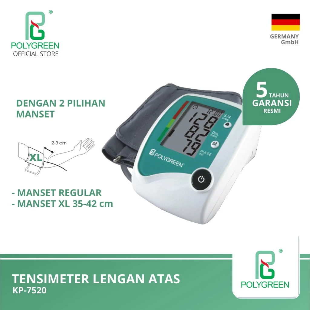 Jual Polygreen Tensimeter Digital KP-7520 Tensimeter Lengan Atas ...