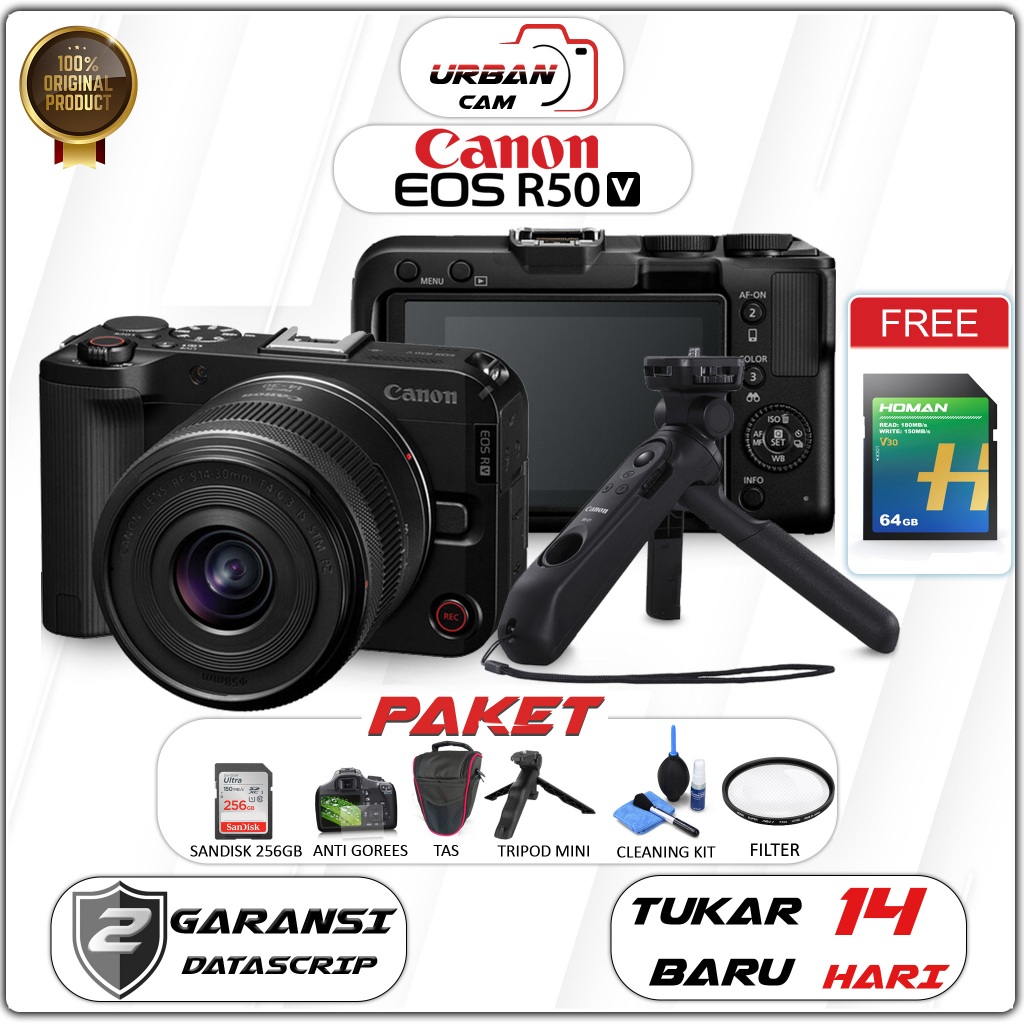Jual Canon EOS R50 V Kit 14-30mm f4-6.3 / Canon EOS R50 V Body / Canon ...