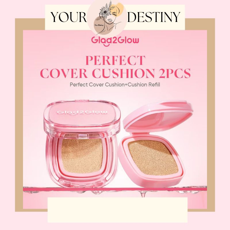 Jual Glad2Glow Perfect Cover Cushion Oil-Control matte Foundation ...