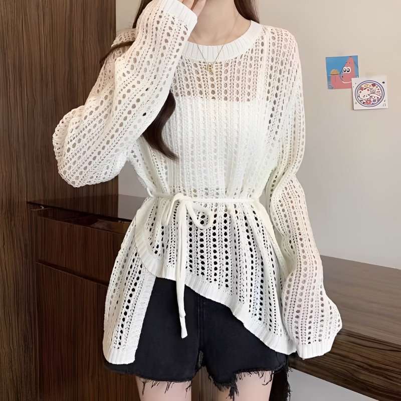 Jual Yuruma Sweater Rajut Jaring Tali Knitwear/ YURUMA SWITER RAJUT ...