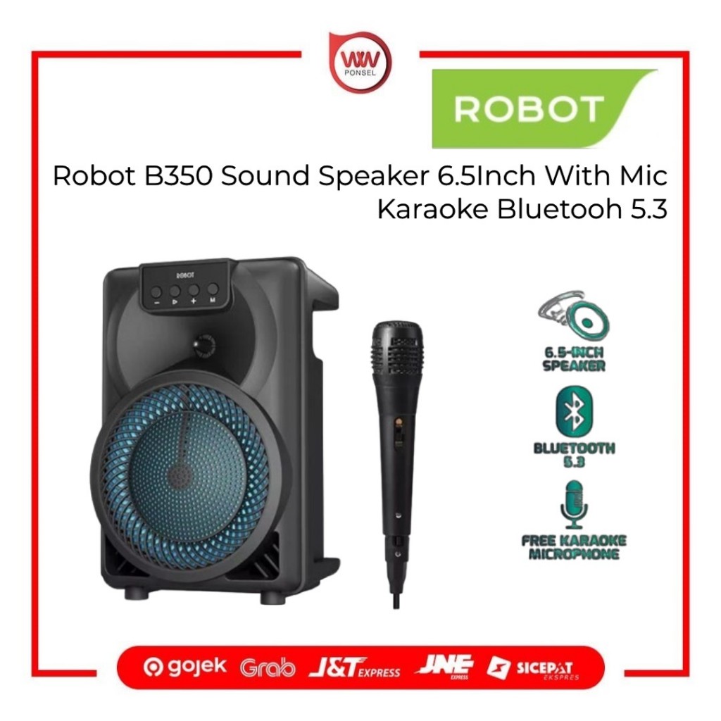 Jual Robot RB350 Speaker Karaoke Sound Speaker 6.5Inch With Mic Karaoke ...
