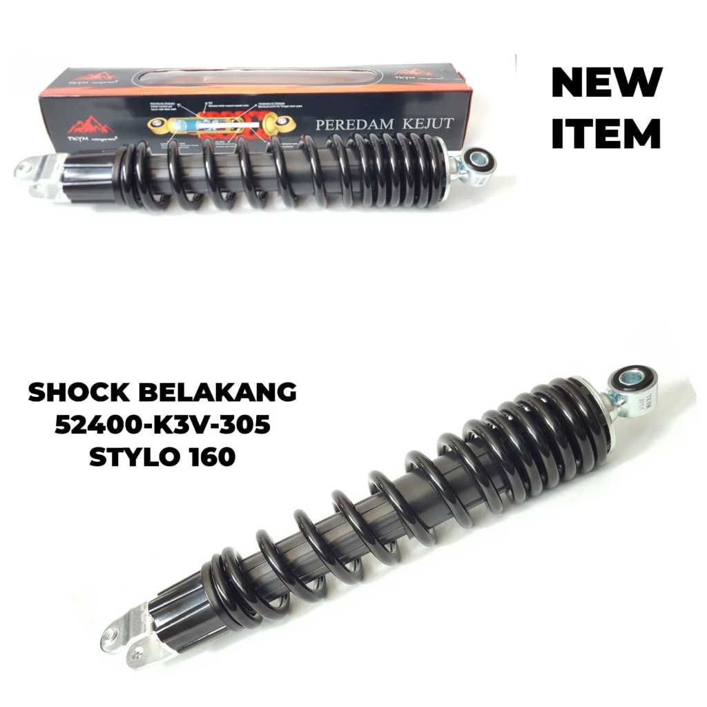 Jual SHOCK BELAKANG (BLACK) HONDA STYLO 160 [52400-K3V-305] | Shopee ...