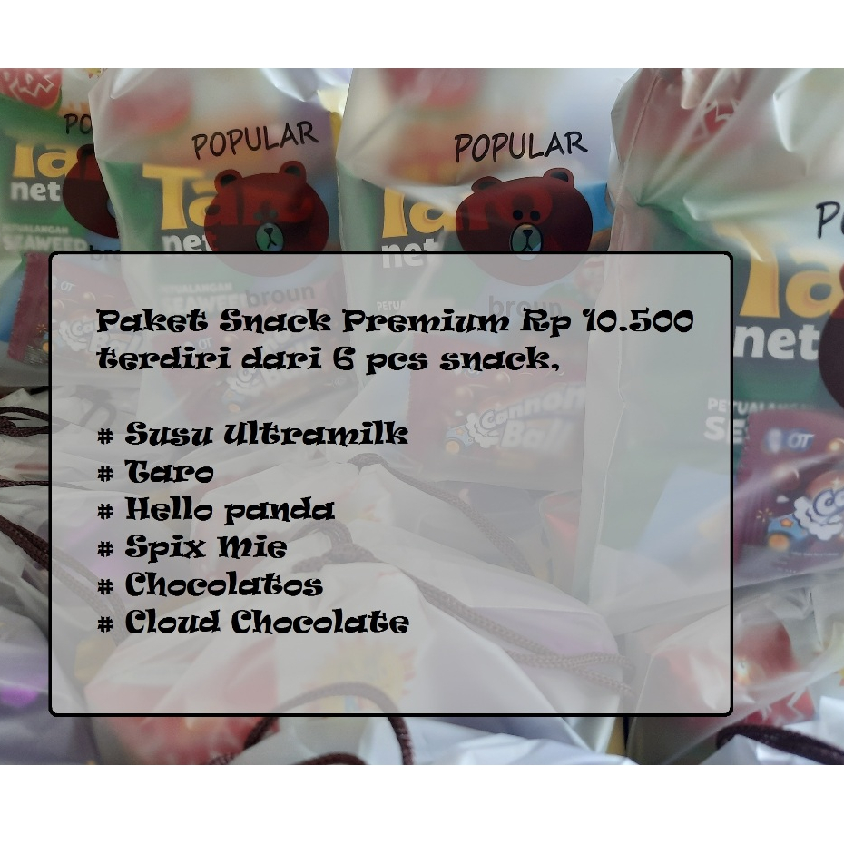 Jual Paket Snack Ulang Tahun / Paket Snack Rp 9.500,- / Pouch Hampers ...