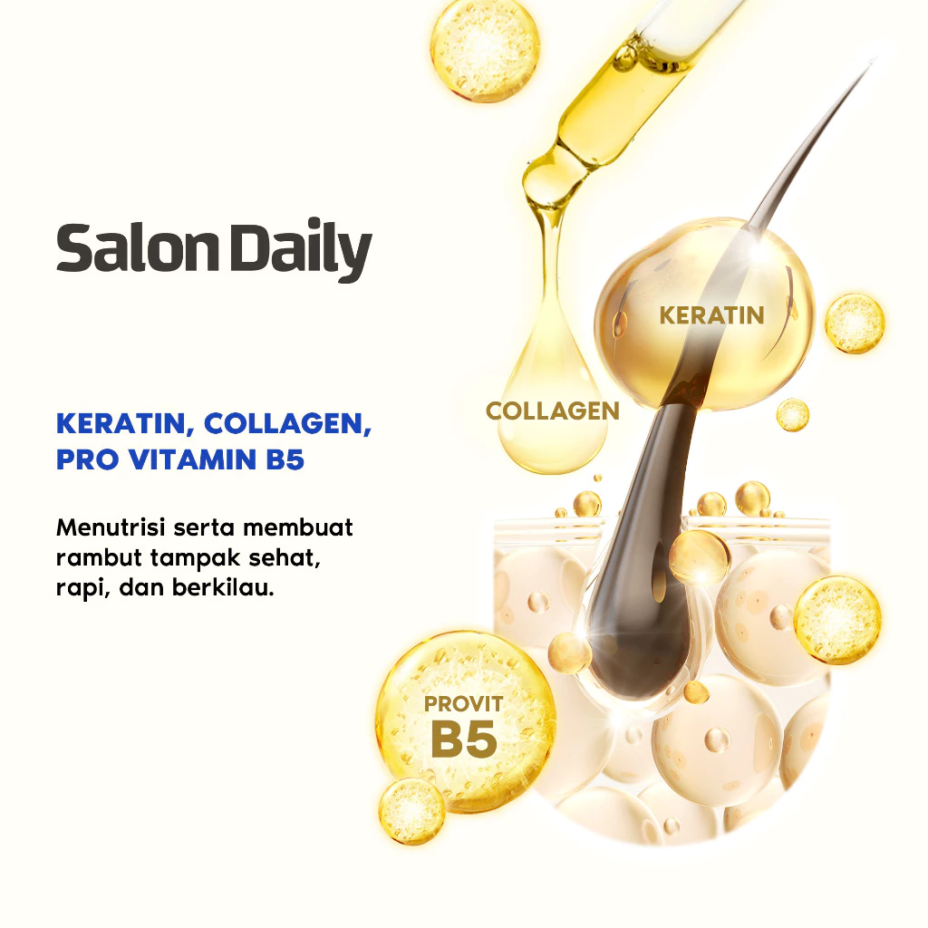 Semburan Sprei Rambut Keratin Profesional Salon Daily Non Aerosol Extra Strong Hold 200 mL