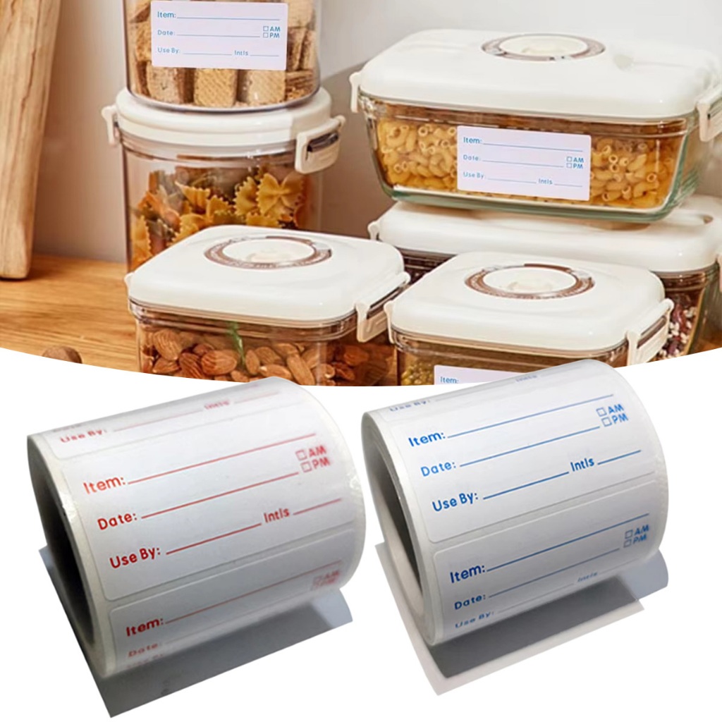 Jual 500pcs/Rol Label Makanan Expired Date Tahan Air Food Storage Label ...