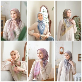 Baniescoop Hijab Modern Scarf Kerudung Hijab Segi Empat Ultrafine GAIA Series (Packing Pouch)