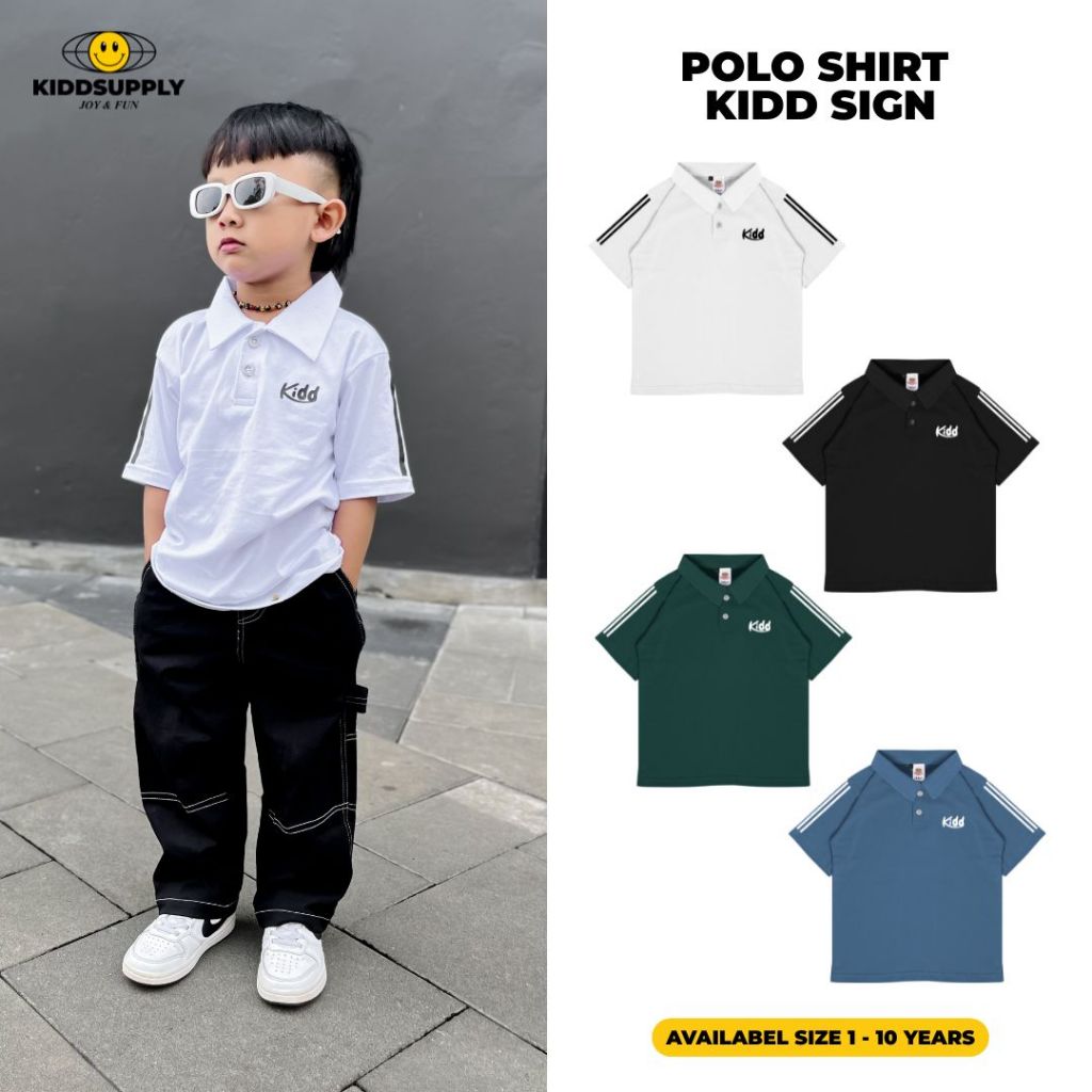 Jual KiddSupply Kids Polo Shirt Kidd Sign list l Kaos Polo Anak Unisex ...