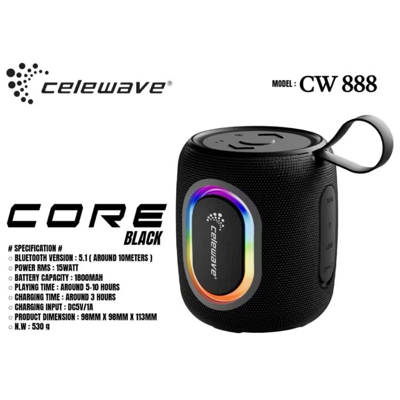 Jual SPEAKER PORTABLE CELEWAVE CW888 CORE | Shopee Indonesia