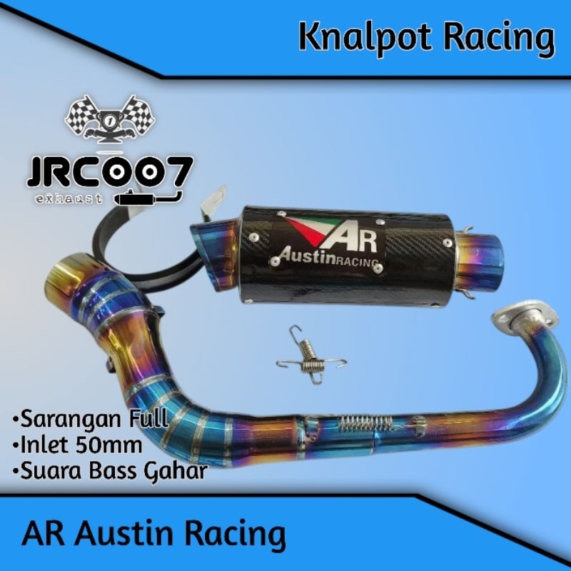 Jual Knalpot Racing AR Austin Racing Blue Karbon For All Motor Matic ...