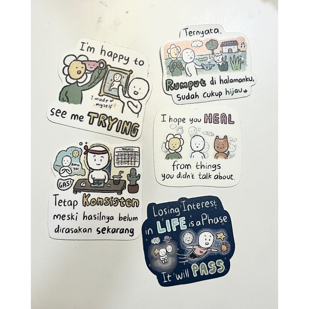 Jual Mental Health Reminder Quote Stickers - Wantja Mental Health ...