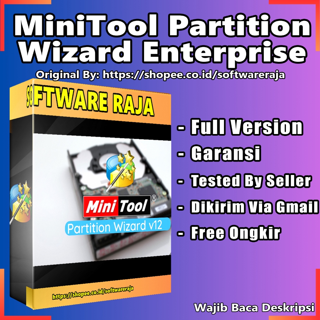 Jual MiniTool Partition Wizard V.12 (WIN 10&11 X64Bit) Permanent ...