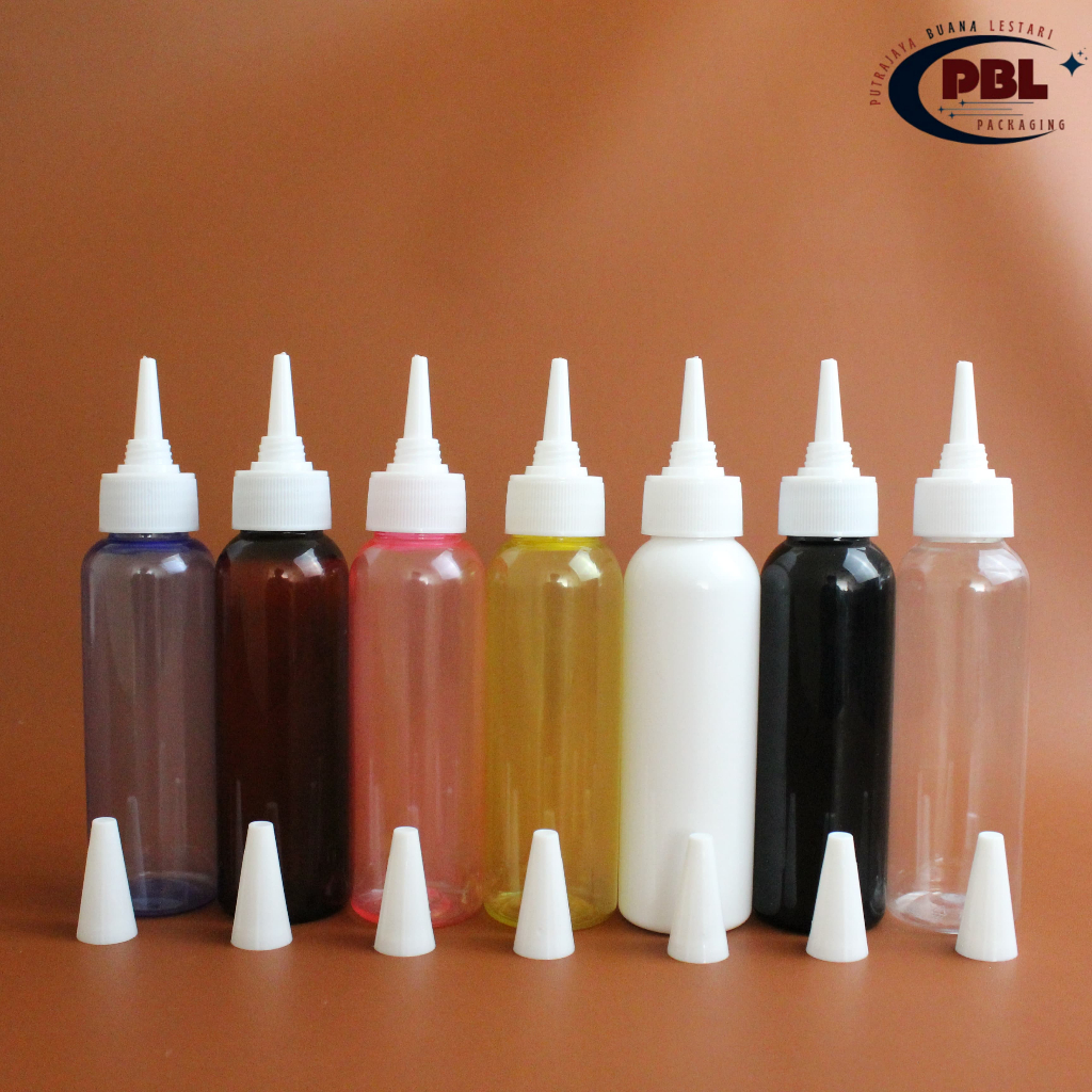 Jual Botol Kerucut 100ml Pet Varian/ Botol Tinta 100ml / Botol Tetes ...