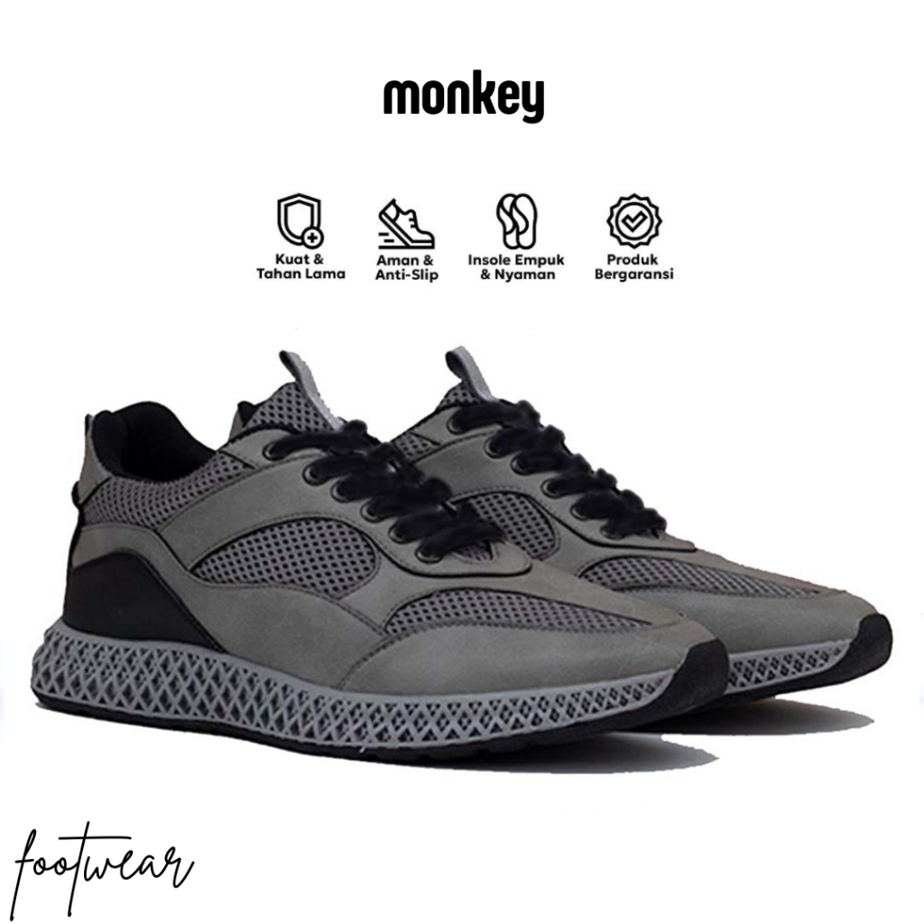 Jual MONKEY FOOTWEAR (RUNZO) - Sepatu Snakers Pria Ukuran Besar, Sepatu ...