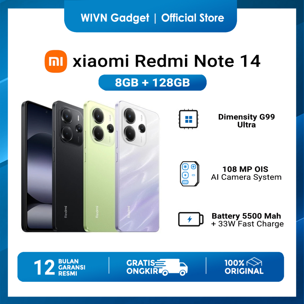 XIAOMI Redmi Note 14 Smartphone 8GB+256GB AI Camera