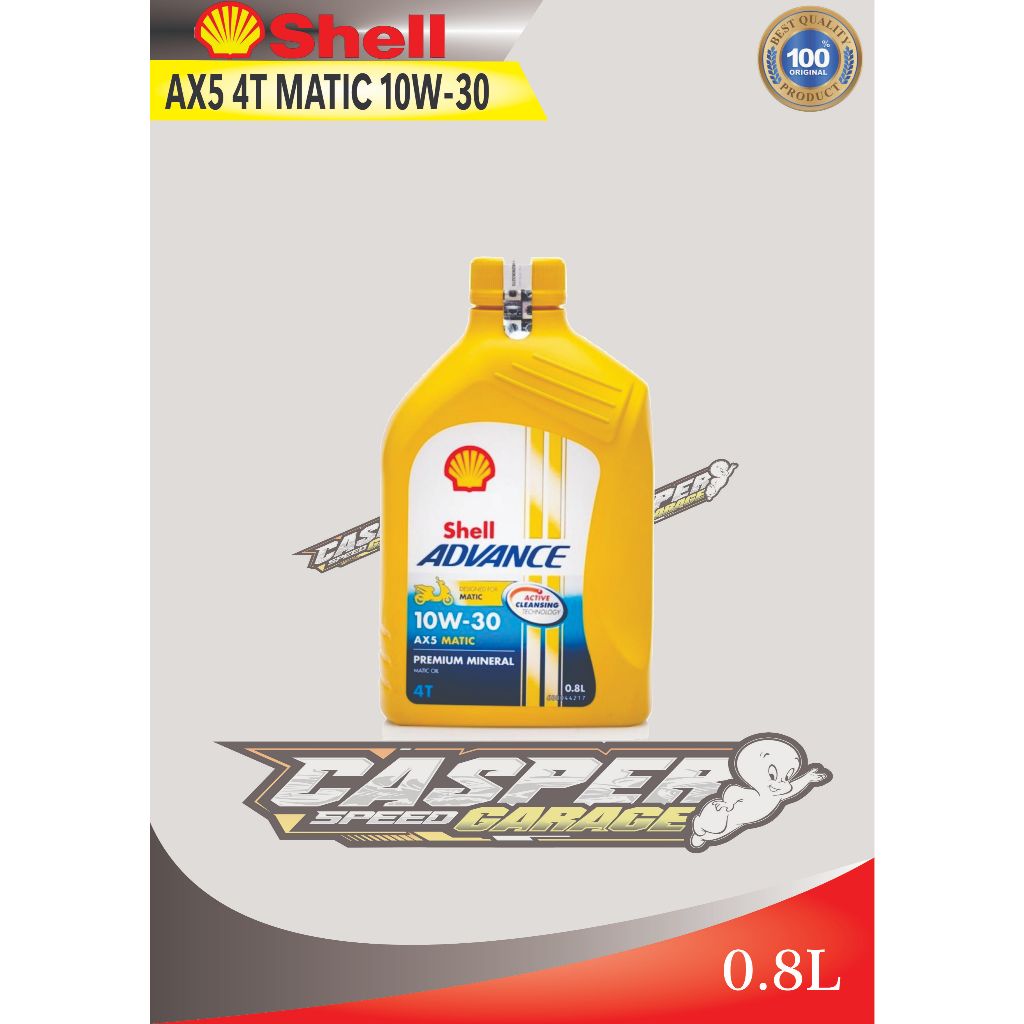 Jual SHELL ADVANCE AX5 4T Oli Motor Matic (10W-30 800ml) Mineral Base ...