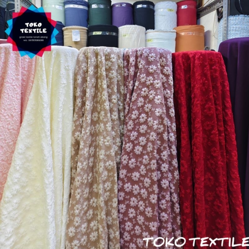 Jual Bahan Kain JACQUARD Emboss Premium Harga Per 0.5 Meter | Shopee ...