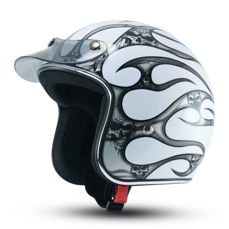 Jual Helm Bogo Api Vintage List Chrome SNI | Shopee Indonesia