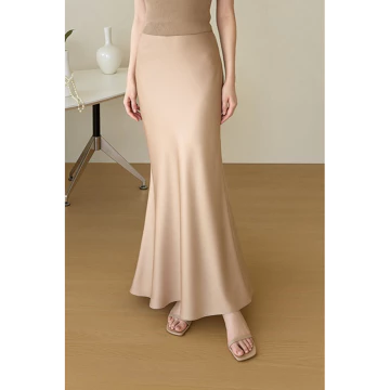 LAVEELAA Rok Satin Mermaid Stretch Pinggang