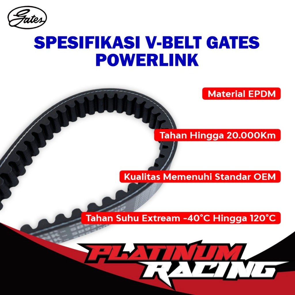 Jual VANBELT GATES VARIO VBELT GATES RACING VARIO - PCX - ADV - 125 ...