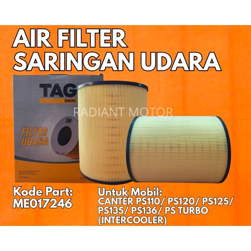 Jual Air Filter Saringan Udara – Canter PS110 / PS120 / PS125 / PS135 ...