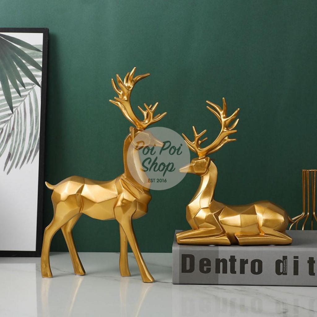 Jual Dekorasi Pajangan Rusa Deer Nordic Emas Modern Dekorasi Patung ...