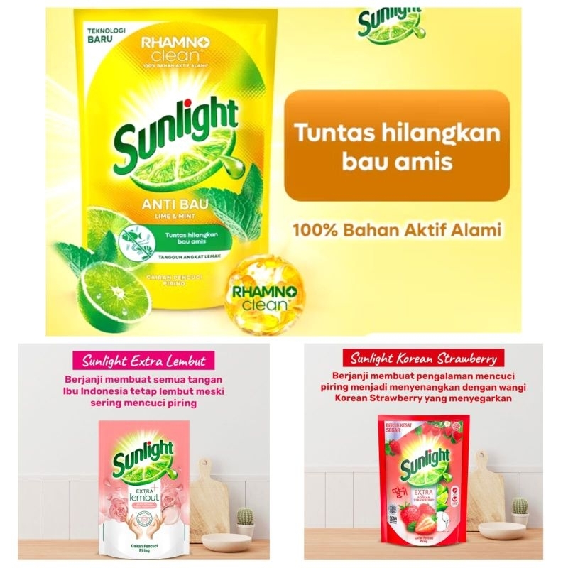 Jual SUNLIGHT RHAMNO CLEAN 600 ML SUNLIGHT VARIAN TERBARU | Shopee ...
